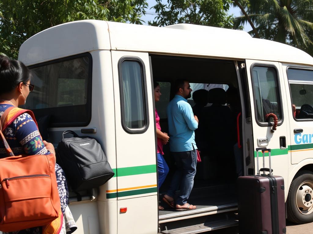 Tempo Traveller group departure